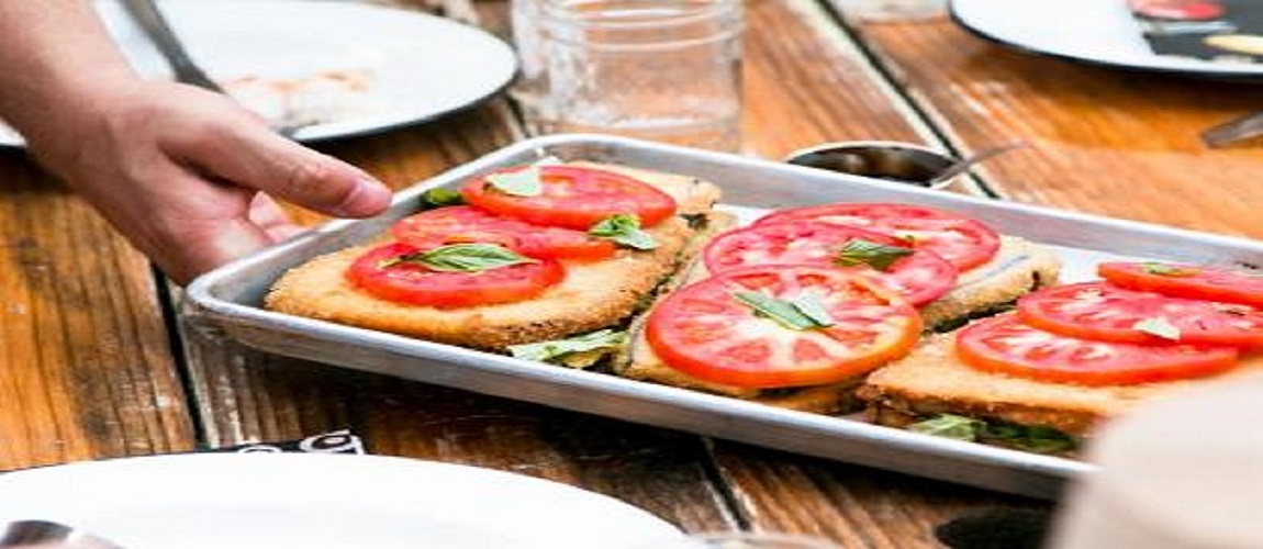 Cutlet with slice tomato